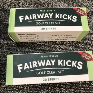 Lot of 2 Maplefield Fairway Kicks DIY Golf Shoe Conversion Kit Spikes Cleat Set